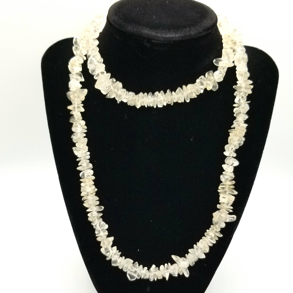 Clear crystal necklace
